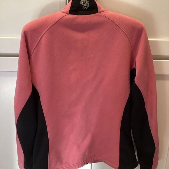 Mountain Hardware Windstopper Full Zip Jacket Sz 8 Pink Black Fleece Pockets Hik - Picture 5 of 11